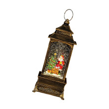 Christmas Snow Globe Music Box LED Light Auto Snowflake-elder
