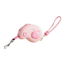 360 Rotating Retractable Dog Leashes With Cartoon Pig-Pink