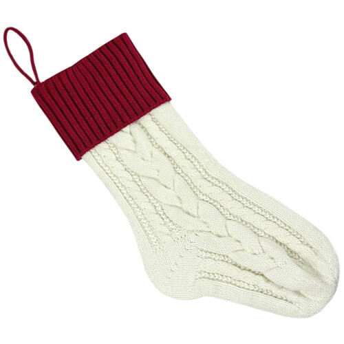 Large Capacity Holiday Stocking For Gift Storage-Red Apricot
