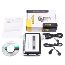 Cassette Player MP3 Converter for Audio Music Capture, USB Tape to PC Laptop Compatible, Portable Design
