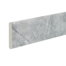 Decorative Skirting Board 2m x 8cm x 5mm Foam Cotton Self Adhesive Skirting Board Decorative Wall Protector (Grey) gray
