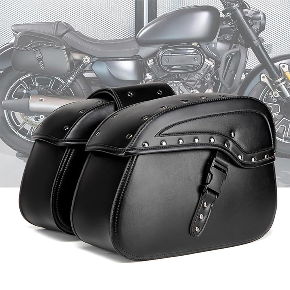 Motorcycle Side Hanging Bag For Triumph Scrambler 1200 2019-2024, Waterproof Expandable Leather Panniers, Tool Storage 9426802315547