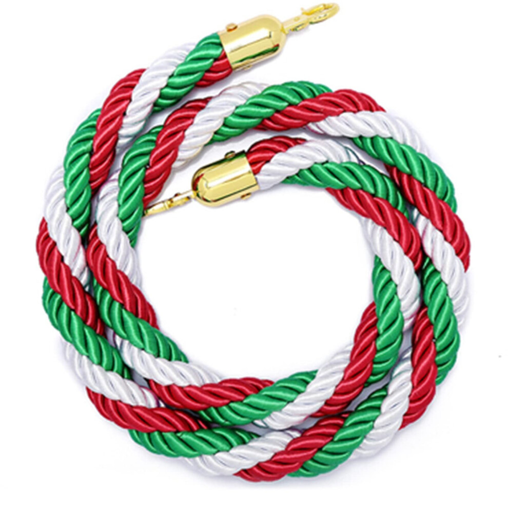 Rope Barrier With Gold Plated Hooks, 4Ft Colorful Stanchion Rope For Queue Control And Events 9382693820440