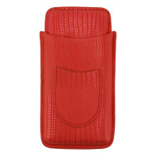 Leather Cigar Travel Case, Portable Cigar Accessories for Women, Features Stainless Steel Cigar Cutter and Cedar Wood Lined Humidor
