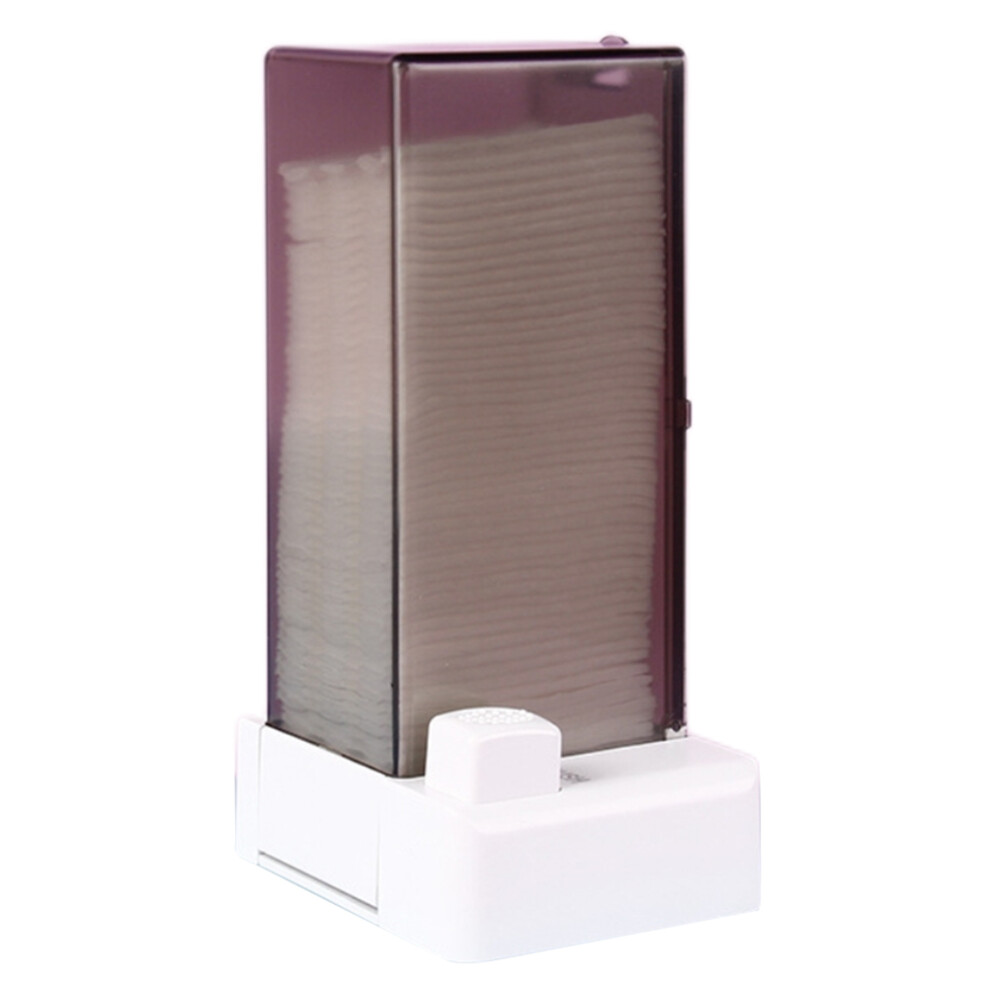 Pink Automatic Cotton Pad Dispenser, Elegant Press Type Makeup Organizer For Dustproof Hygienic Storage, Sweet Food Grade Pc Material, Easy To Use And
