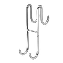 Durable 304 Stainless Steel Hangers, Protective Soft Rubber Coating for Frameless Glass Shower Door Accessories, Easy Install Shower Door Hooks & No D