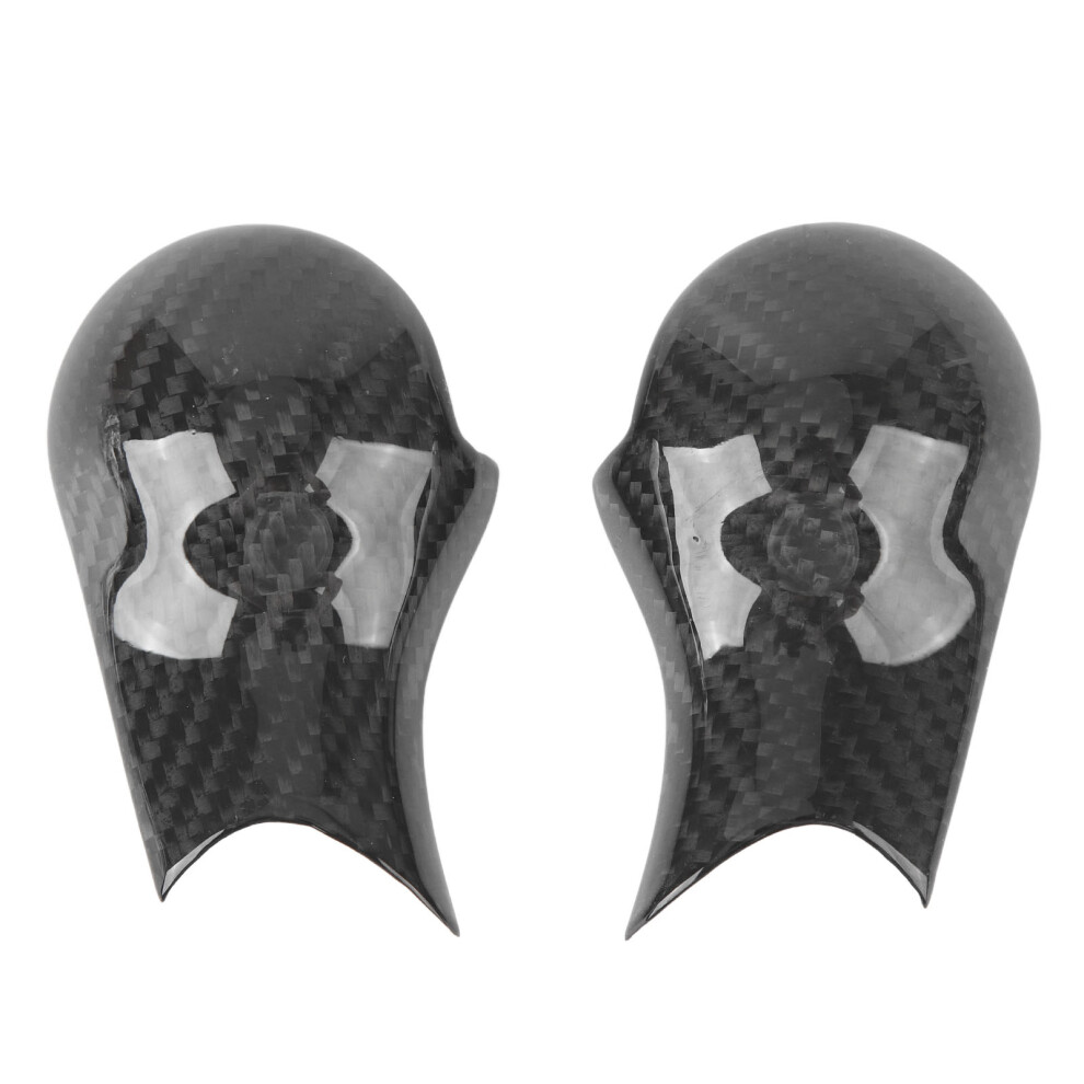 Auto Gear Shift Knob Cover - Glossy Finish Carbon Fiber Manual Transmission Shifter Trim With Ergonomic Design For Enhanced Grip Comfortable To Hold 9159805563089