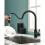 Sleek Design Kitchen Faucet, Black Matte Finish with Pull Out Sprayer, Two Water Modes for Versatile Use, Solid Brass Build for Durability 2