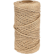Handcrafted Jute & Hemp Twine, 4MM Pure Natural Rope for Rustic Crafting Projects, Multi-Purpose Twine for Home & Garden Decor, Heavy-Duty, 1 Roll