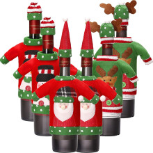 Adorable Wine Bottle Covers, Snowman, Santa Claus, Reindeer Embellishments For Your Christmas Party, Non-woven Fabric Creations To Add Festivity
