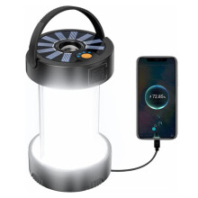 Lanterne hybride polyvalente, lampe LED pliable et puissante pour usage d'urgence, rechargeable à l'énergie solaire, étanche IPX4, compacte,