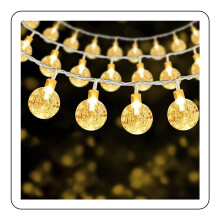 Enchanting Crystal Ball String Lights, Battery Operated Globe String Lights, Crystal Ball String Lights, 8 Modes With Remote Control, Energy Saving,