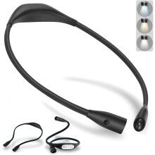 Lampe de lecture mains libres, angle de faisceau étroit et design ergonomique, batterie rechargeable pour le jogging nocturne, le camping, le