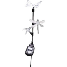 Farbwechselnde, solarbetriebene Gartenleuchte mit Stecker, mehrfarbige LED-Solarleuchten für die Außendekoration, wasserdichter Edelstahl und