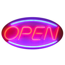 LED Neon Open Sign, Eye-Catching Vibrant Display, USB Powered, Suitable For Business And Home Decor, Adjustable Brightness, Easy To Operate