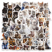 Lustige Katzen-Meme-Aufkleber, süße Katzen-Aufkleber, wasserfeste Vinyl-Aufkleber für Wasserflaschen, Laptops, Scrapbooks, Gepäck,