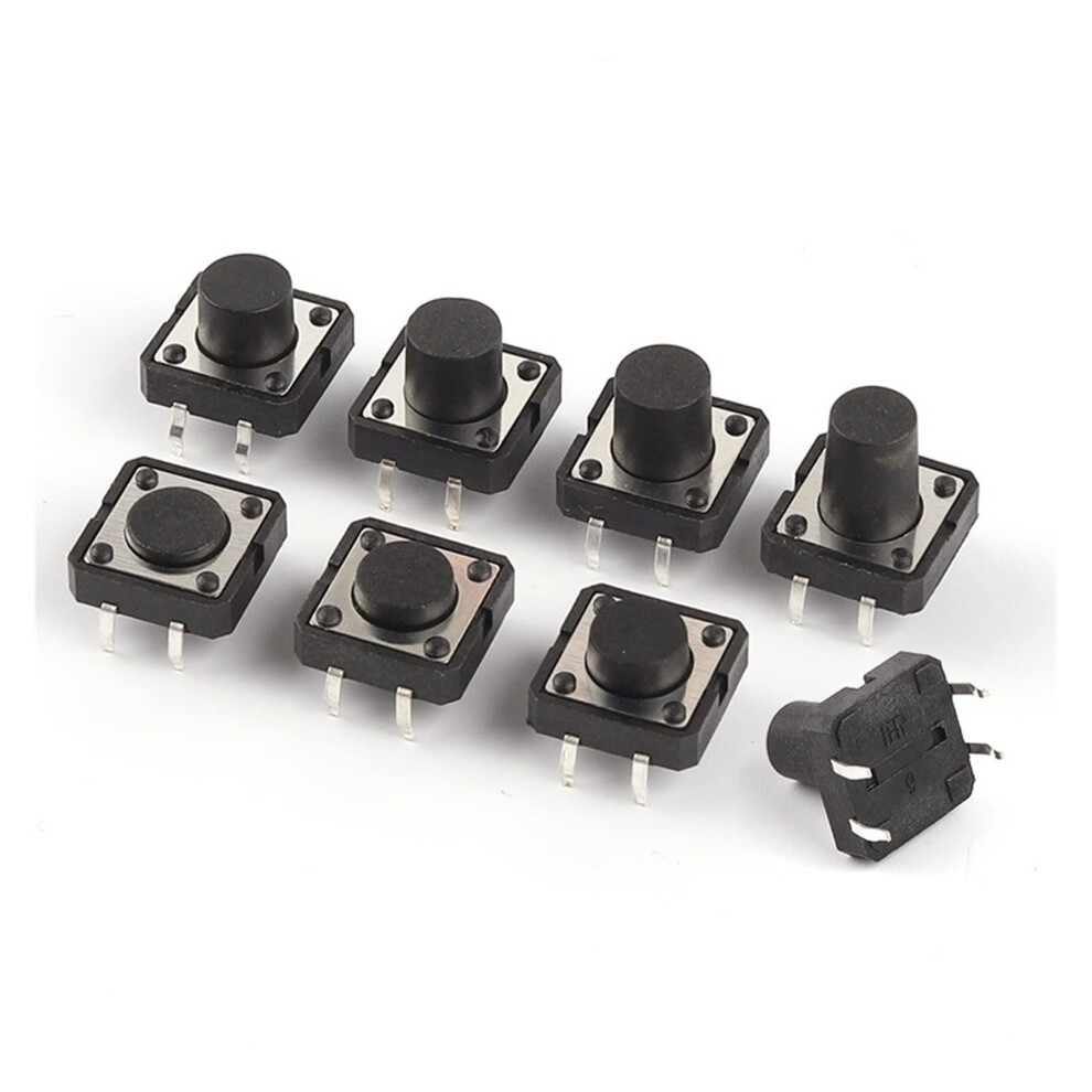 10Pcs Tactile Push Button Switch 12X12mm 4 Pin Momentary Tact Switch For Pcb Quick Response 9094768705995