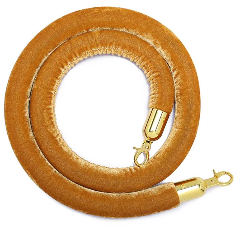 Velvet Stanchion Rope 1.5M/5Ft With Silver Clasp, Crowd Control Queue Divider, Vip Barrier Rope For Events, Red Color 9365049923965