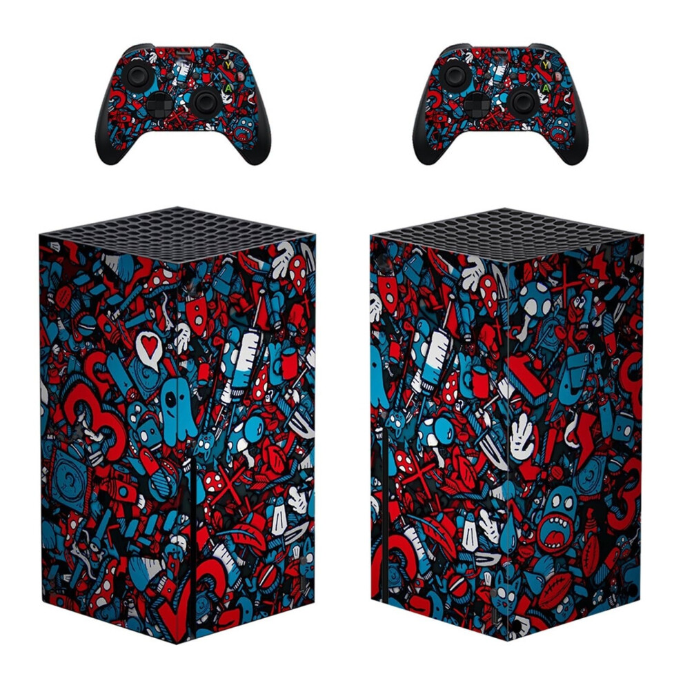 Vinyl Sticker Cover For Series X Console Cases Sticker Two Wireless Controller Stickers 48942 Skin Sticker Bubble Controller Skins 9365049913850