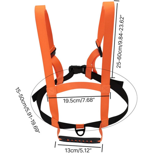 Kids Ski Harness Ski Shoulder Harness Removable Leash With Handle Black 1