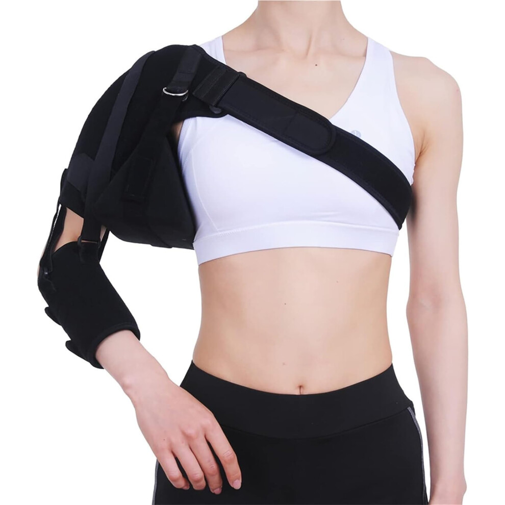 Shoulder Arm Sling Brace, Adjustable Straps, Armpit Pillow, Right Arm Immobilizer, Stroke Recovery For Men And Women