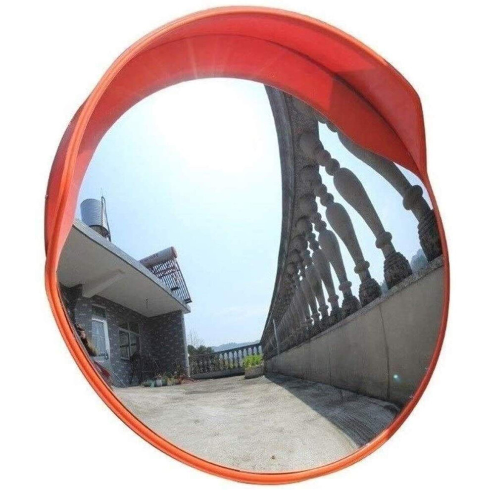 45Cm Outdoor Convex Safety Mirror Shatterproof Wide Angle Security For Roads And Parking Lot 9187378492628