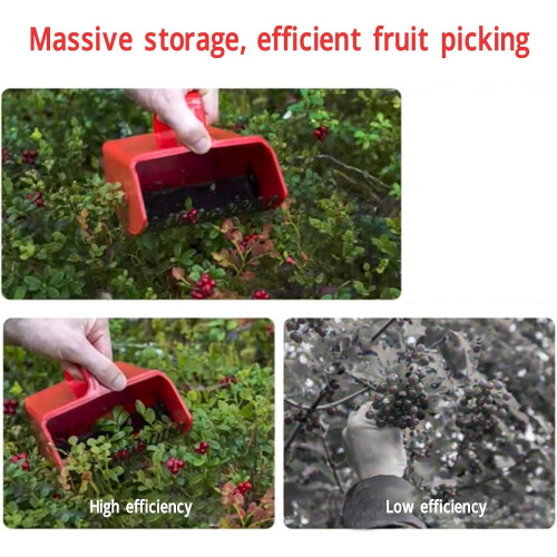 Blueberry Picker Scoop Fruit Picking Tool Cherry Rake Ergonomic Handle 1
