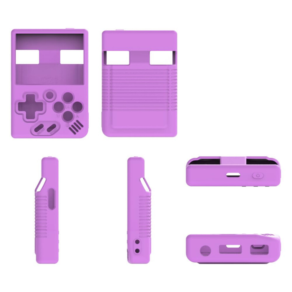 Silicone Case For Miyoo Mini Handheld Game Console, Protective Case For Game Console With Lanyard (Purple) Purple 9426802316339