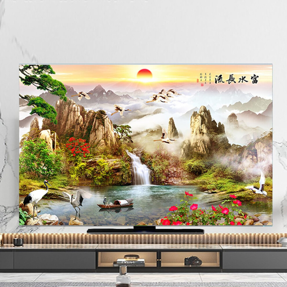 Tv Dust Cover Flower Pattern 4043In 102X65cm Weatherproof For Lcd Led Plasma Tvs Table Runner Cushion Cover Color A 9412369160133