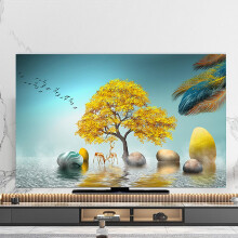 LCD TV Cover Minimalist Modern Dust Cover 3739In (93x60cm) Color B Hanging Curved Tabletop Cloth