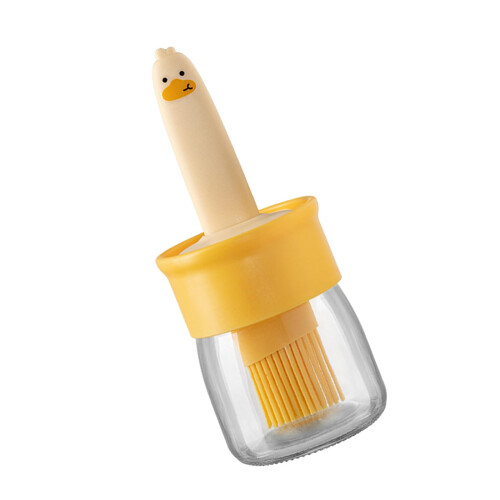 Silicone Basting Brush with Soft Bristles and Comfortable Grip for Baking and Grilling