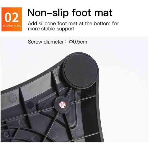 Projector Gimbal Bracket Desktop Or Wall Mount Lifting Bracket 360 Degree Rotating Portable Black 2