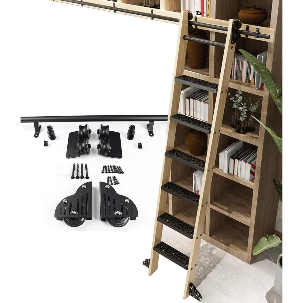 Sliding Ladder Rail Hardware Kit Sliding Rail Rolling Cabinet Accessories (16Ft/500Cm Track Kit) 9412369160416