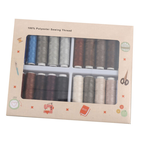Sturdy Cotton Sewing Thread Collection 20 Deep Tone for-Dark