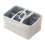 Multipurpose Fabric Storage Box With Carrying Handles-White 1