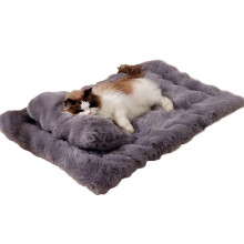 Tapis de lit pour chien Extra épais toutes-L Gris et Oreiller