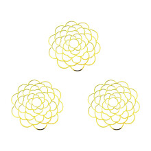 3Pcs Floral Frogs Lid Arranger Bouquets Stem Holder for-Gold