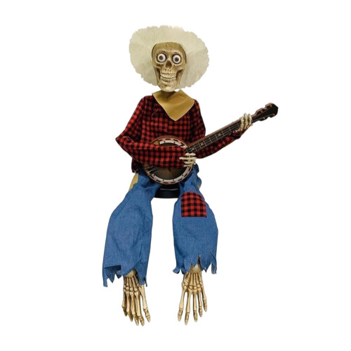 Halloween Banjo Playing Skeleton ornament Skeleton-Yellow 2