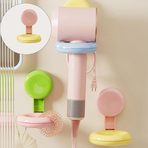 Capacity Hair Dryer Wall Mount Suction Cup Holder-Bubble blue 1