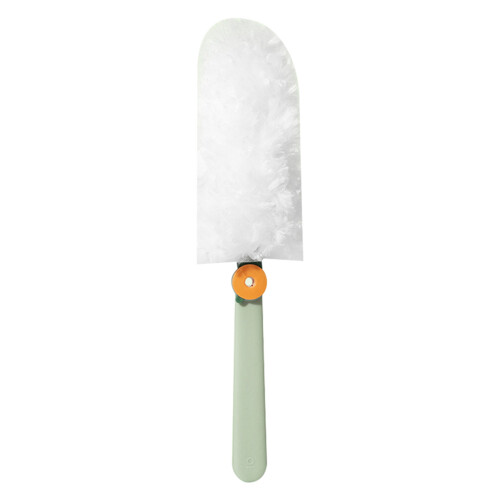 Non-Scratch Microfiber Duster With Dust Lock Technology For Kitchen Cabinets, Reusable And Washable, Green