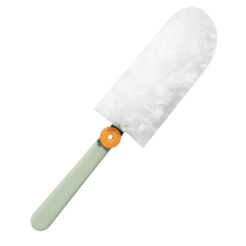 Non-Scratch Microfiber Duster With Dust Lock Technology For Kitchen Cabinets, Reusable And Washable, Green 1