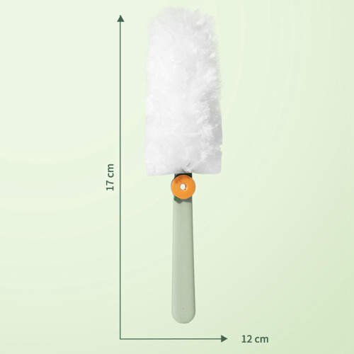 Non-Scratch Microfiber Duster With Dust Lock Technology For Kitchen Cabinets, Reusable And Washable, Green 2