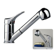 Solid Brass Pull-Out Kitchen Faucet, Hot and Cold Hoses Included for Versatile Use in Your Cooking Haven