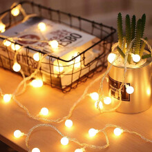 Romantic Battery Operated LED, Fairy Lights for Indoor Decor, Waterproof Outdoor, Globe String Lights, Warm White Light, Create a Safe Decoration