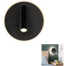 Wszechstronna lampa do czytania, nowoczesny kinkiet ścienny z kierunkowym światłem punktowym zapewniający optymalne czytanie i nastrój