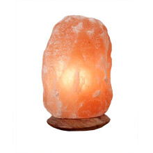 Natural Himalayan Salt Lamp, Warm White LED, Handcrafted Wooden Base For Versatile Home Accent, Himalayan Crystal Rock Salt Lamp With Negative Ions