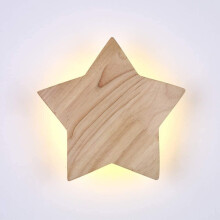 Lampe en forme d'étoile, décoration en bois avec éclairage personnalisable pour chambre d'enfant et applique murale étoile flottante