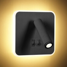 Applique murale LED in1Design, ports de charge USB rapide et variateur tactile sensible pour chambre et chevet