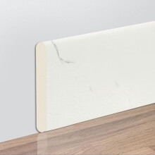 Selfadhesive skirting board, soft skirting board 2M, 3D wall sticker, thickened anticollision strip (White)
