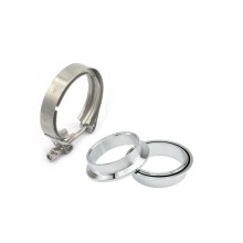 3.5' V Band Aluminium Flange+Stainless Steel Clamp For Intercooler Intake Tube 3.5 Inch Size Aluminium Flange